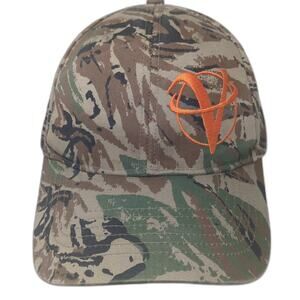 KC Camo Hat Cap Orange V Logo Vizn Strapback Adjustable Brown Green One Size